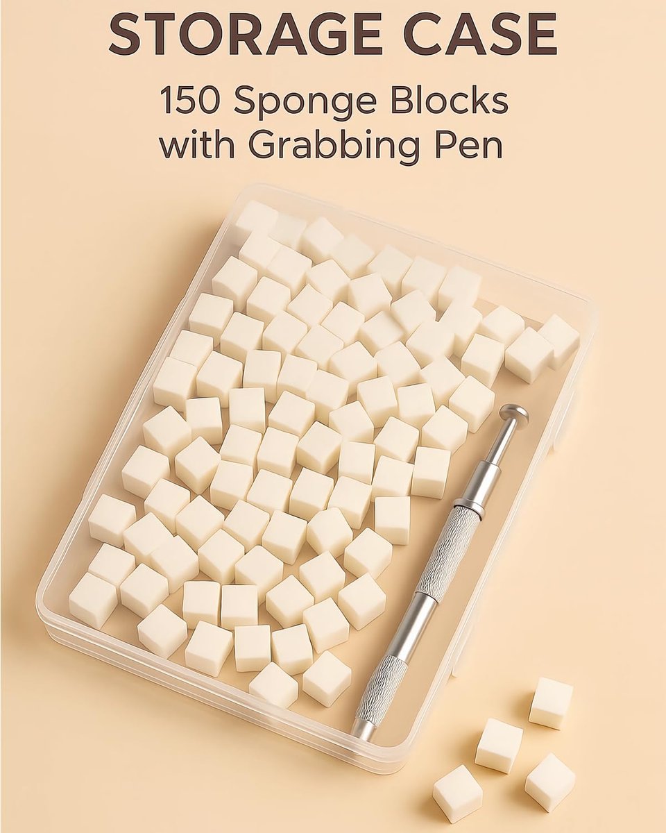 150PCS Nail Sponges for Ombre Nail Art with 1 Grab Pen – Gradient Nail Art Tool Set with Storage Case – DIY Nail Design Accessories for Salon & Home Use - görsel 13