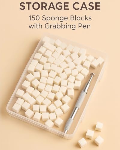 150PCS Nail Sponges for Ombre Nail Art with 1 Grab Pen – Gradient Nail Art Tool Set with Storage Case – DIY Nail Design Accessories for Salon & Home Use - görsel 14