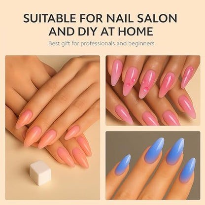 150PCS Nail Sponges for Ombre Nail Art with 1 Grab Pen – Gradient Nail Art Tool Set with Storage Case – DIY Nail Design Accessories for Salon & Home Use