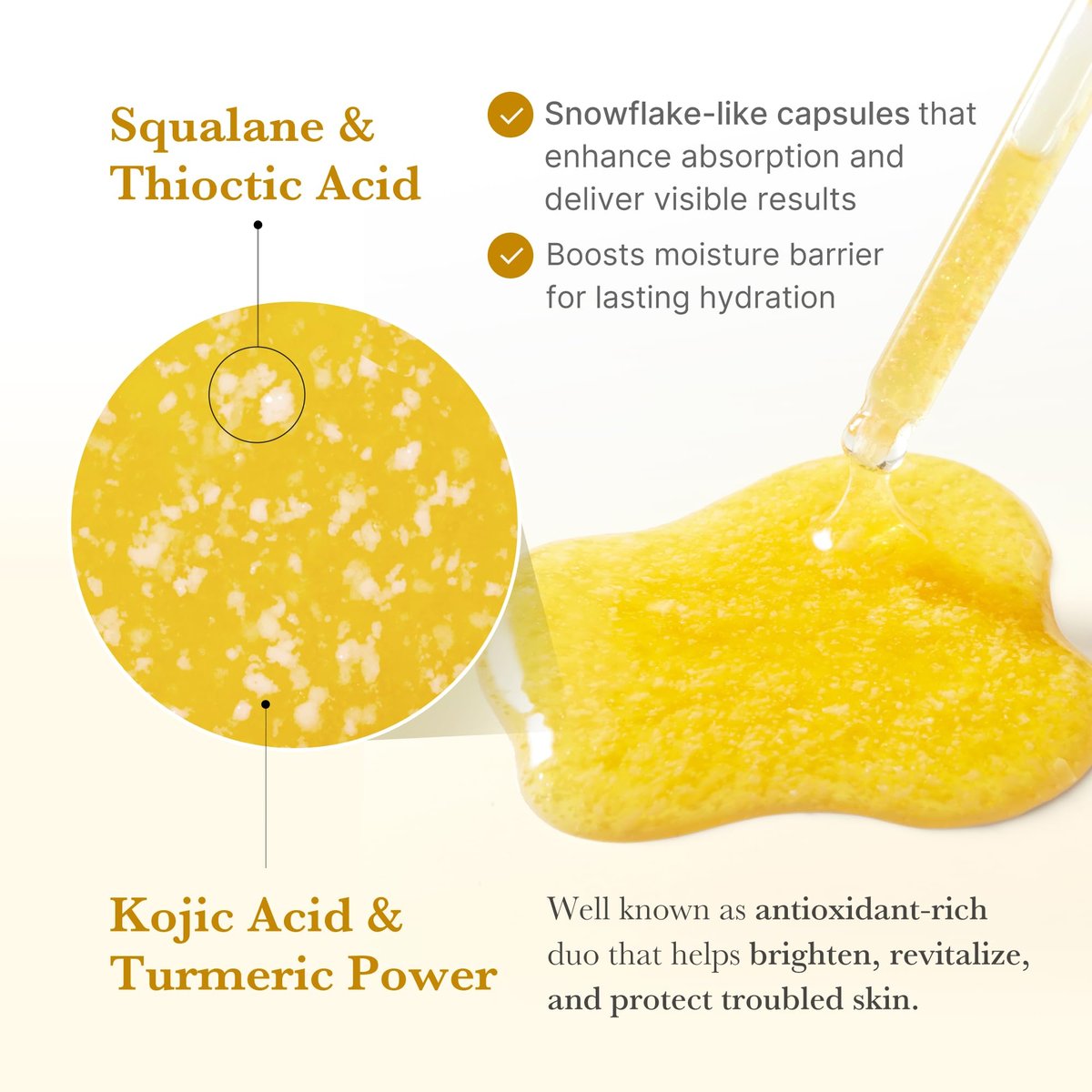 Medicube Kojic Acid Turmeric Clarifying & Balancing Capsule Serum for Troubled Skin – Soothing & Brightening Facial Serum with Niacinamide & Glow Capsules for Hydration and Barrier Support, 1.01 fl.oz - görsel 11