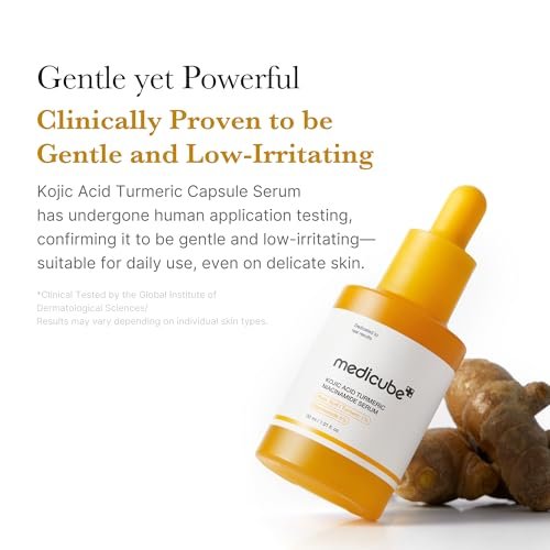 Medicube Kojic Acid Turmeric Clarifying & Balancing Capsule Serum for Troubled Skin – Soothing & Brightening Facial Serum with Niacinamide & Glow Capsules for Hydration and Barrier Support, 1.01 fl.oz - görsel 14