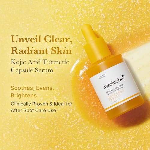 Medicube Kojic Acid Turmeric Clarifying & Balancing Capsule Serum for Troubled Skin – Soothing & Brightening Facial Serum with Niacinamide & Glow Capsules for Hydration and Barrier Support, 1.01 fl.oz - görsel 4