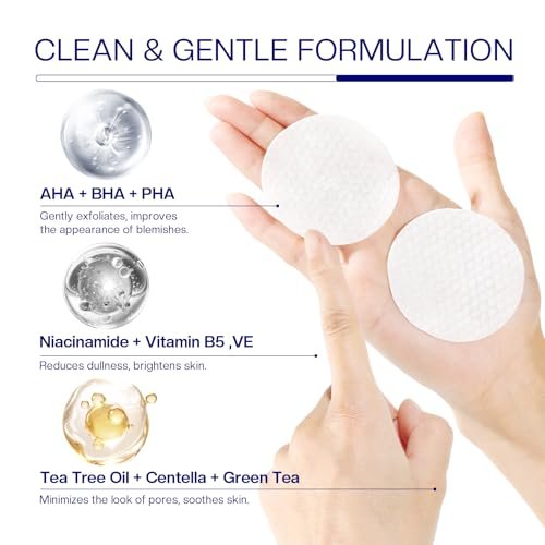 Morovan Glycolic Acid Pads 30%: Dual-Sided Face Exfoliator for Blemishes and Deep Cleaning, Clarifying Skin Tone, At-Home Peel, 65 Pads Avelisse