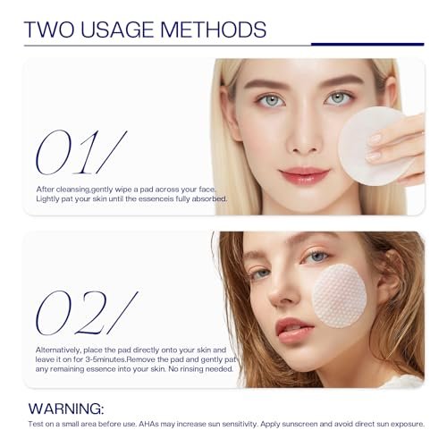 Morovan Glycolic Acid Pads 30%: Dual-Sided Face Exfoliator for Blemishes and Deep Cleaning, Clarifying Skin Tone, At-Home Peel, 65 Pads Avelisse