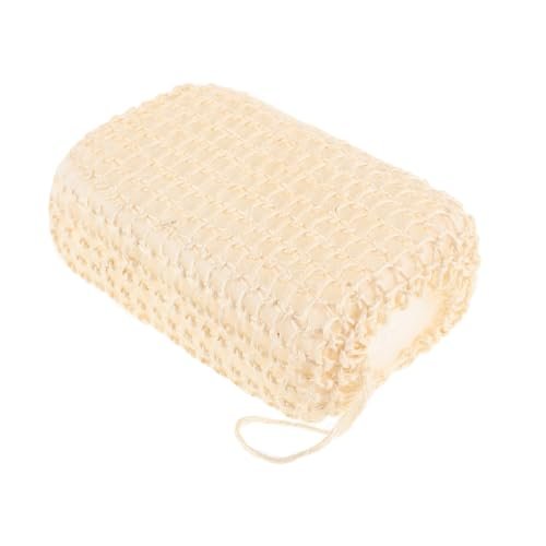 PartyKindom Natural Jute Bath Sponge – Exfoliating Shower Scrubber for Body Cleansing, 1-Pack, Beige - görsel 2