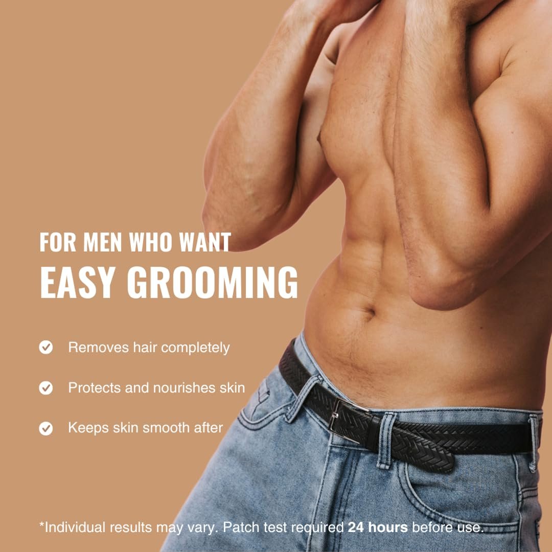 Superior Mane Hair Removal Spray for Men – Painless No Shave Depilatory Spray for Chest, Back, Legs, Arms & Groin – Fast Acting Body Hair Remover for Sensitive Skin, Smooth Results (5 Fl Oz) Avelisse