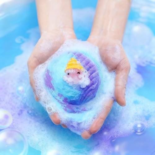 Toylink Ocean Bath Bombs for Kids with Toys Inside - 12 Pack Shell Bath Bombs with Surprise Sea Animal Toys - Handmade Bubble Bath Fizzies for Boys Girls - Birthday Christmas Gift Set Avelisse