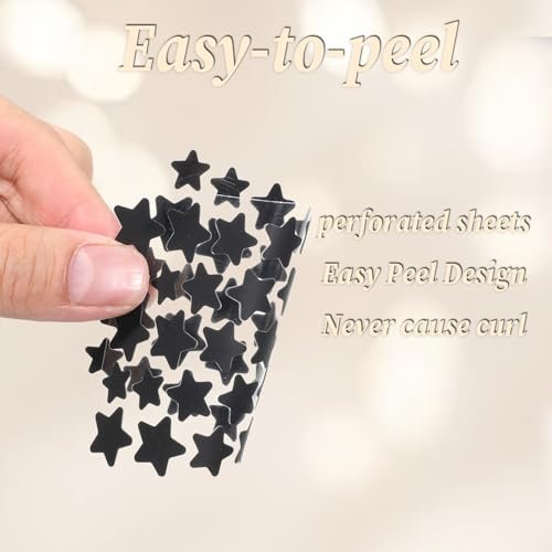 LXUEJIE 240 Count Black Star Pimple Patches for Face - Cute Hydrocolloid Acne Patches, Invisible Absorbing Stickers for Zit Treatment - görsel 5