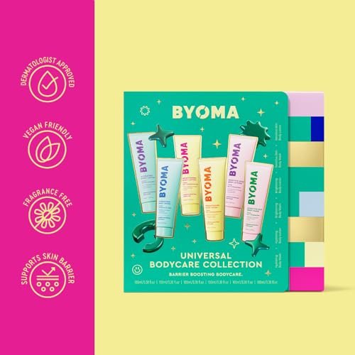 BYOMA Body Care Holiday Gift Set (6-Piece Kit) - Hydrating, Brightening & Sensitive Body Wash & Lotion - Travel Size, Supports Skin Barrier Avelisse