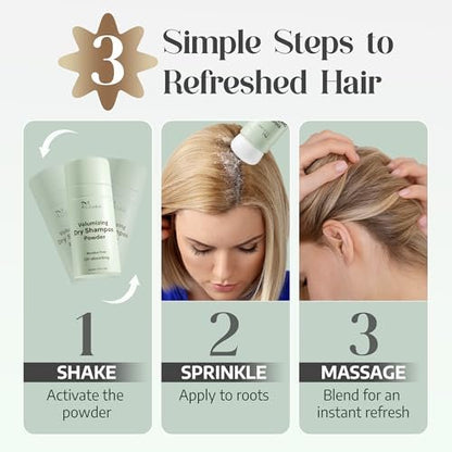 G-Fusion Volumizing Dry Shampoo Powder - Non-Aerosol, Travel Size, Oil Absorbing Hair Refresher, 0.7 oz Avelisse