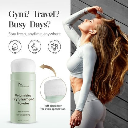 G-Fusion Volumizing Dry Shampoo Powder - Non-Aerosol, Travel Size, Oil Absorbing Hair Refresher, 0.7 oz Avelisse