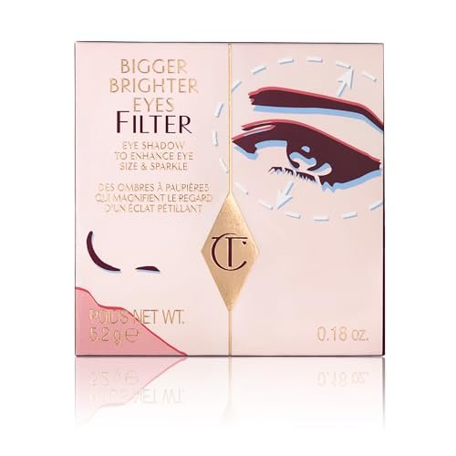 Charlotte Tilbury Bigger, Brighter Eyeshadow Palette - Exagger-Eyes - Rose Gold Shimmer & Satin Matte Quad Avelisse