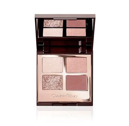 Charlotte Tilbury Bigger, Brighter Eyeshadow Palette - Exagger-Eyes - Rose Gold Shimmer & Satin Matte Quad Avelisse
