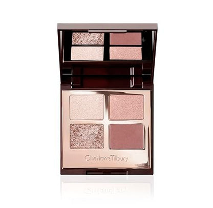 Charlotte Tilbury Bigger, Brighter Eyeshadow Palette - Exagger-Eyes - Rose Gold Shimmer & Satin Matte Quad Avelisse