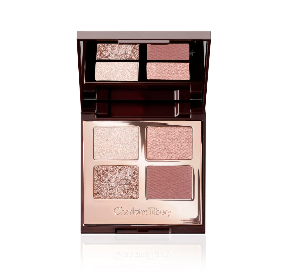 Charlotte Tilbury Bigger, Brighter Eyeshadow Palette - Exagger-Eyes - Rose Gold Shimmer & Satin Matte Quad Avelisse
