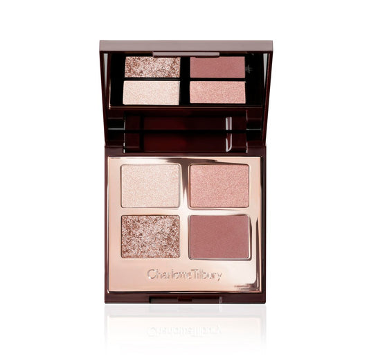 Charlotte Tilbury Bigger, Brighter Eyeshadow Palette - Exagger-Eyes - Rose Gold Shimmer & Satin Matte Quad Avelisse