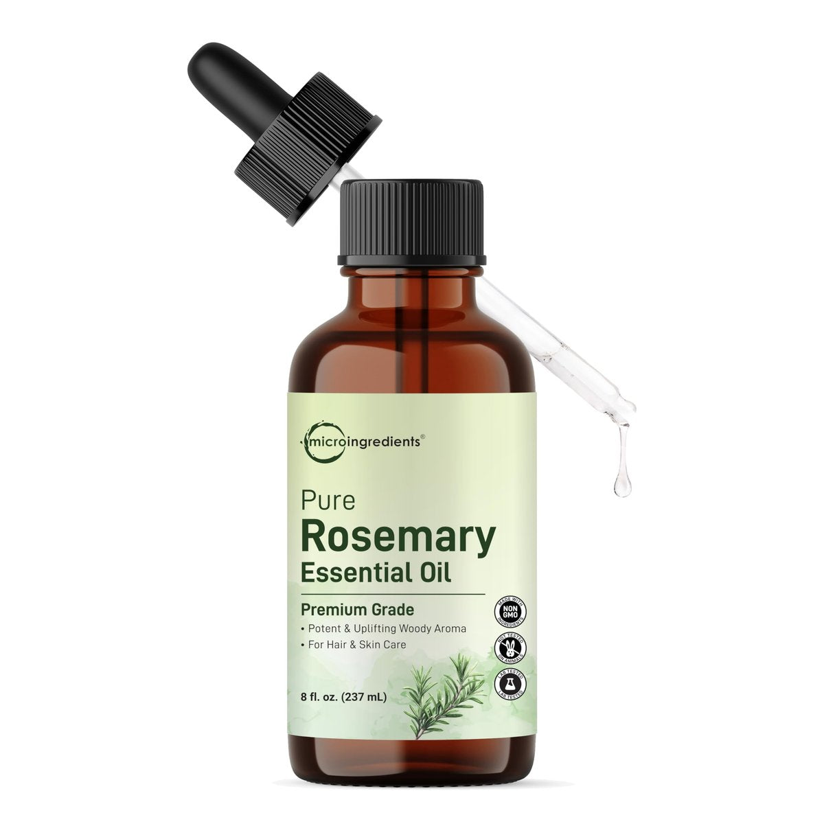 Micro Ingredients Rosemary Essential Oil for Hair, Scalp & Skin – 100% Pure & Natural, 8 fl oz with Dropper - görsel 13