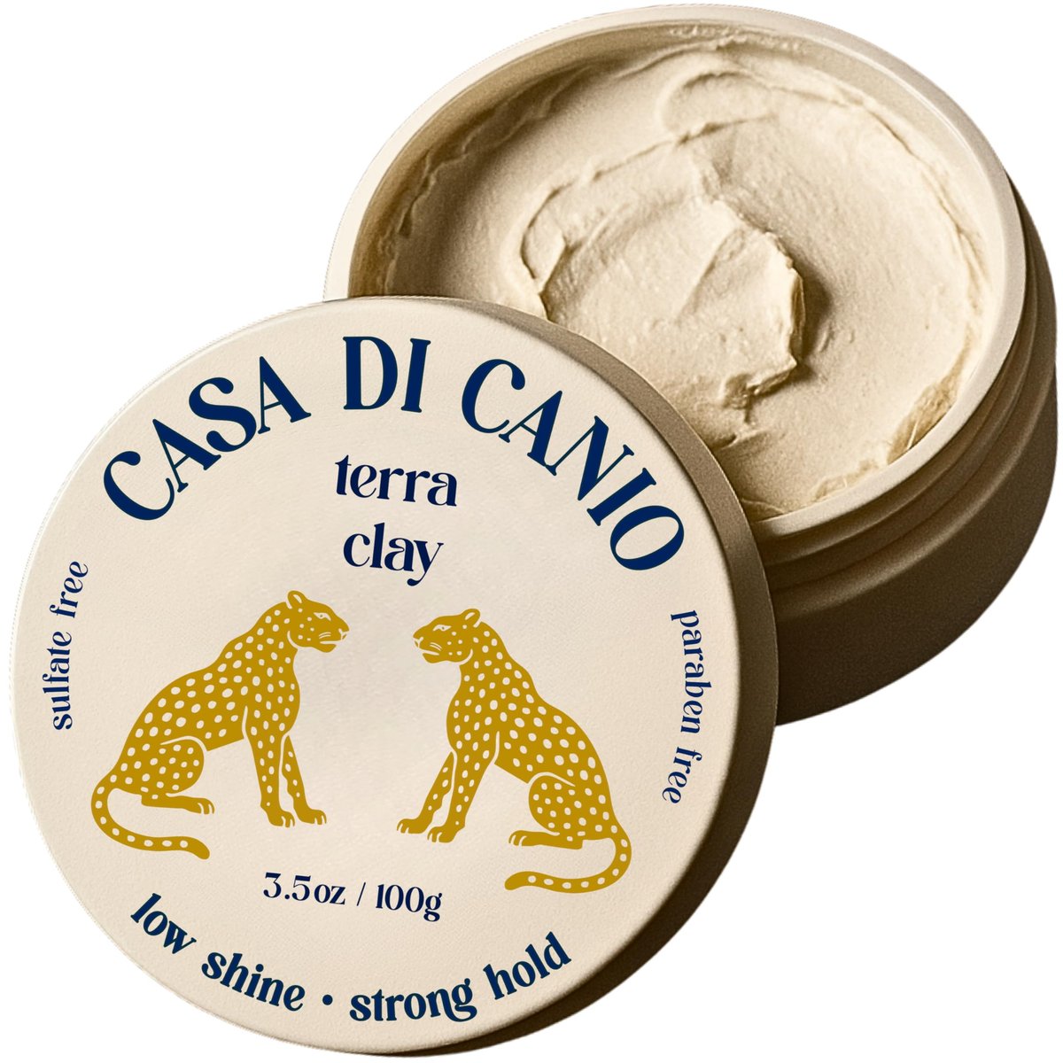 Casa Di Canio Hair Clay Strong Hold Matte Finish – Natural Water Based Styling Pomade 3.5oz – Fragrance Free Unscented for All Hair Types Avelisse