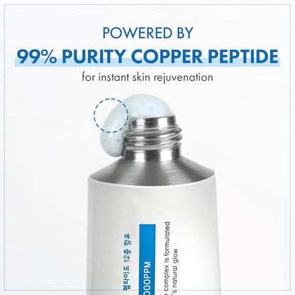 TOSOWOONG Copper Peptide 12 Cream – 99% Purity Copper Tripeptide-1, GHK-Cu, 12 Multi-Peptide Anti Aging Formula for Fine Lines, Firming, Skin Elasticity, Korean Skincare, 50ml / 1.69 fl.oz. Avelisse