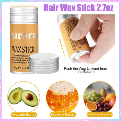7-Piece Hair Finishing Stick Set with Slick Back Brush, Fly Away Stick, Bobby Pins & Elastic Bands