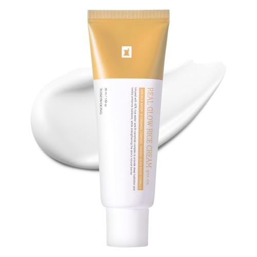 TOSOWOONG Real Glow Rice Cream – 42% Rice Bran Water Hydrating Face Moisturizer with Hyaluronic Acid & 6 Ceramides for Glass Skin, 50ml Avelisse