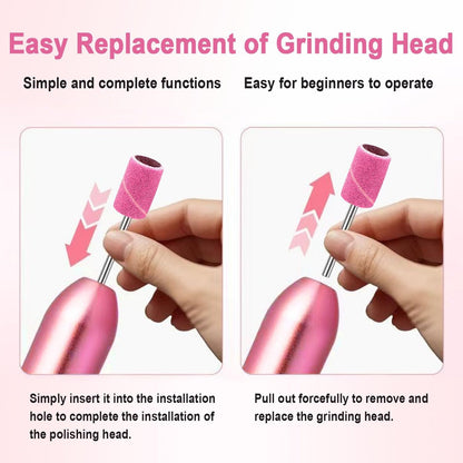 100 Pcs Nail Drill Bits Sanding Bands - Mix 80#120#180#240# Grit for Acrylic Gel Manicures & Pedicure Avelisse