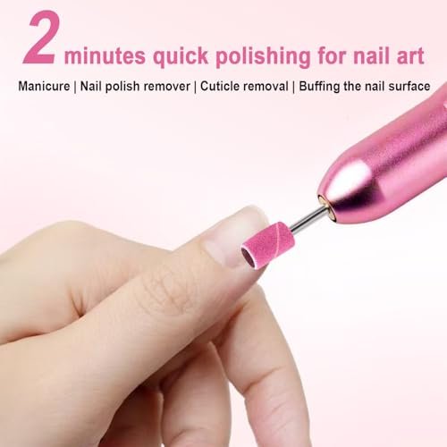 100 Pcs Nail Drill Bits Sanding Bands - Mix 80#120#180#240# Grit for Acrylic Gel Manicures & Pedicure Avelisse