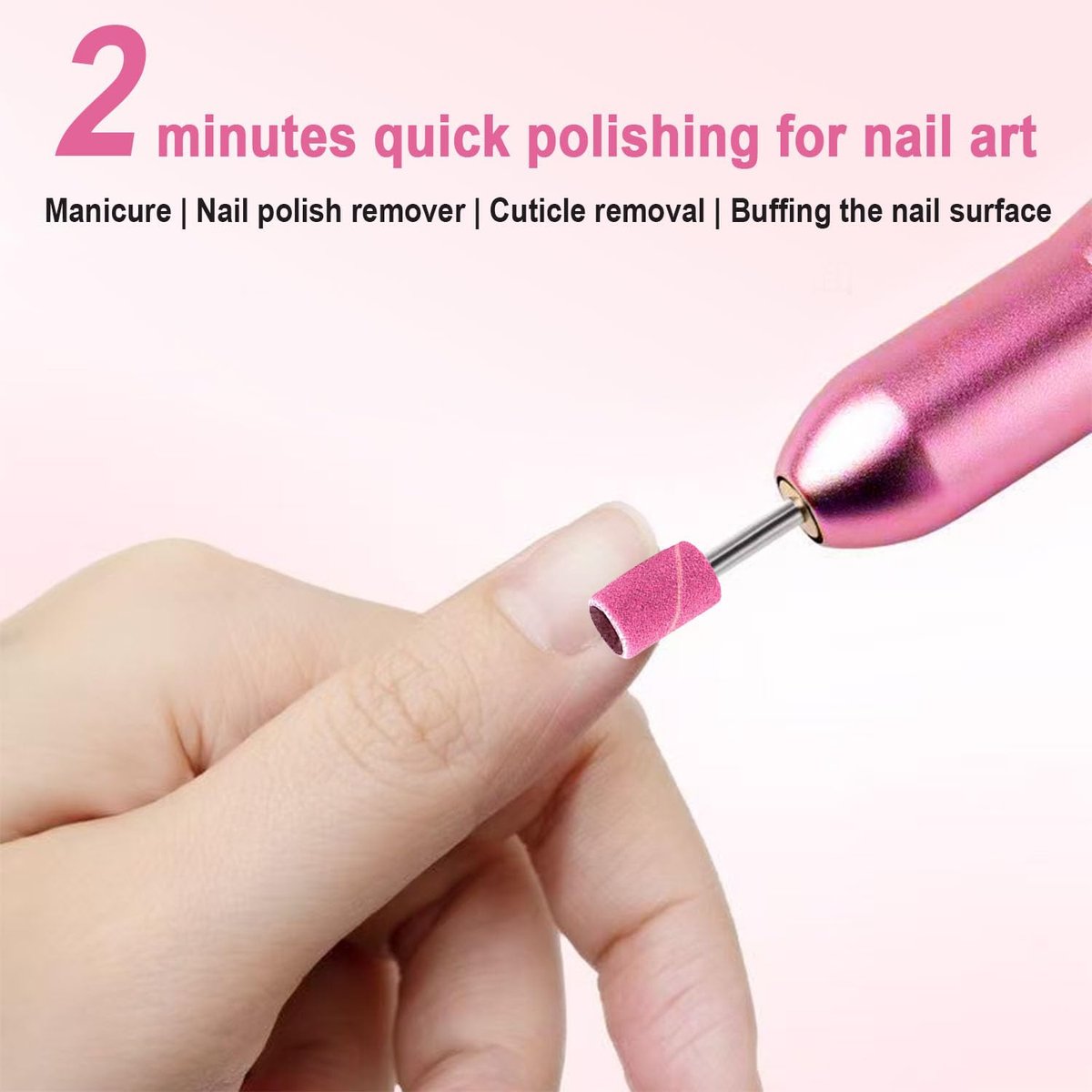 100 Pcs Nail Drill Bits Sanding Bands - Mix 80#120#180#240# Grit for Acrylic Gel Manicures & Pedicure Avelisse
