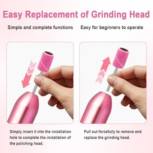 100 Pcs Nail Drill Bits Sanding Bands - Mix 80#120#180#240# Grit for Acrylic Gel Manicures & Pedicure Avelisse