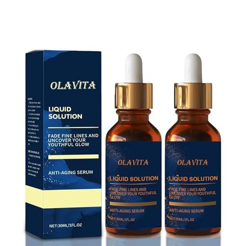 OLAVITA Facial Serum with Vitamin C, Retinol & Aloe – Liquid Anti-Aging Solution, Boosts Collagen, Shrinks Pores, Diminishes Wrinkles (2-Pack) Avelisse