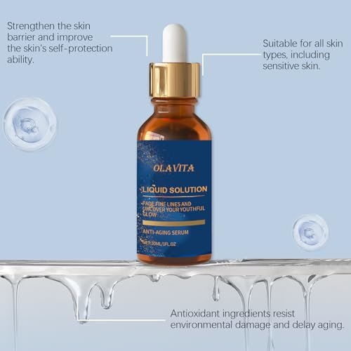 OLAVITA Facial Serum with Vitamin C, Retinol & Aloe – Liquid Anti-Aging Solution, Boosts Collagen, Shrinks Pores, Diminishes Wrinkles (2-Pack) Avelisse