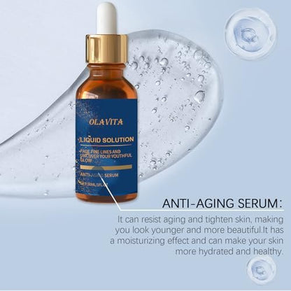 OLAVITA Facial Serum with Vitamin C, Retinol & Aloe – Liquid Anti-Aging Solution, Boosts Collagen, Shrinks Pores, Diminishes Wrinkles (2-Pack) Avelisse