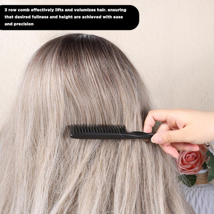 3 Row Hair Comb Set - Rat Tail Styling Comb & Curly Hair Detangling Brush for Women Men (2PCS)