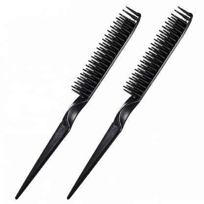3 Row Hair Comb Set - Rat Tail Styling Comb & Curly Hair Detangling Brush for Women Men (2PCS)