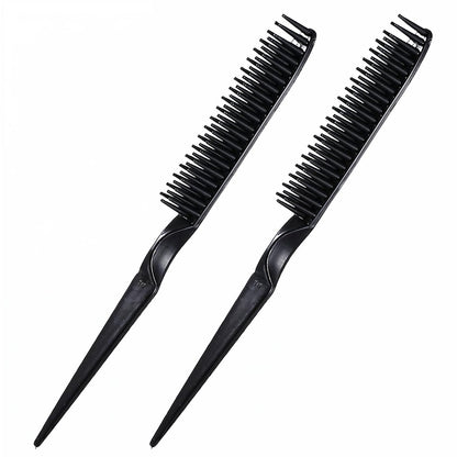 3 Row Hair Comb Set - Rat Tail Styling Comb & Curly Hair Detangling Brush for Women Men (2PCS)