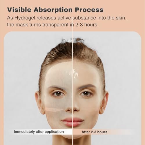 ARESSA SKYBDY Snail Mucin Glass Glow Hydrogel Face Mask - 4 Sheets, Collagen & Peptide Infused, Lifting & Anti-Aging Overnight Firming Hydration, Travel-Friendly - görsel 4