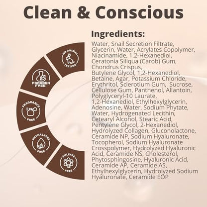 ARESSA SKYBDY Snail Mucin Glass Glow Hydrogel Face Mask - 4 Sheets, Collagen & Peptide Infused, Lifting & Anti-Aging Overnight Firming Hydration, Travel-Friendly