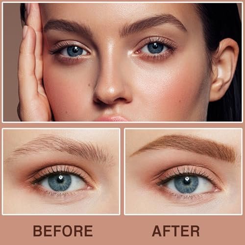PERVALA Dark Brown Tattoo Eyebrow Gel - 2 Pack, Easy Peel Off, Waterproof & Sweatproof, All-Day Wear for All Skin Types - görsel 6