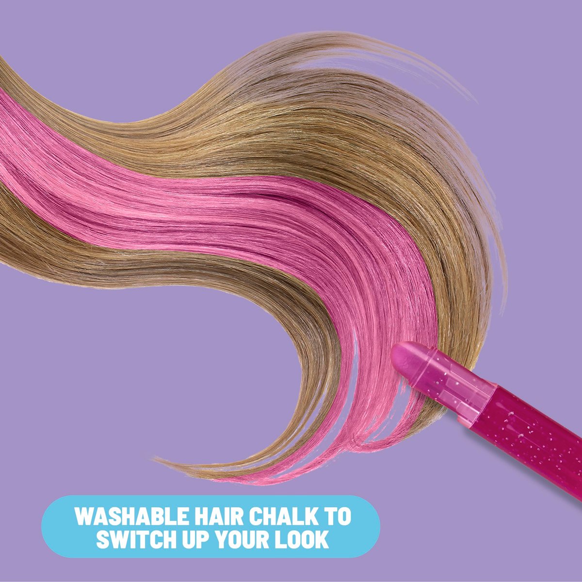 Claire's Hair Chalk & Glitter Styling Kit - 13-Piece Temporary Hair Color Set for Kids Ages 6+ Avelisse