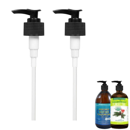 Castor Oil Pump Dispenser 2-Pack for 16 oz Bottles – Compatible with Queen of The Thrones, Heritage Store & Rejuve Naturals