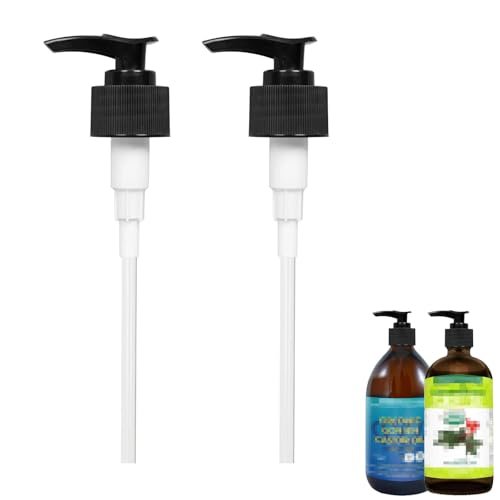 Castor Oil Pump Dispenser 2-Pack for 16 oz Bottles – Compatible with Queen of The Thrones, Heritage Store & Rejuve Naturals - görsel 2