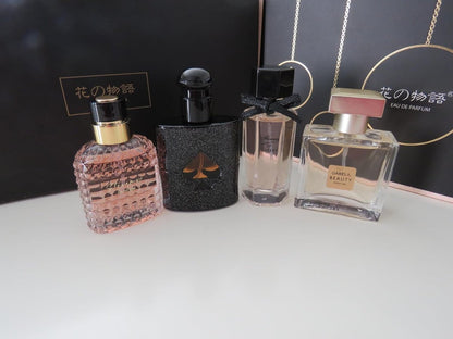 Women's Perfume Set: 4 Floral and Fruity Fragrances in a Gift Box, 105ml Total (3.5oz) - Elegant Scents for Any Occasion Avelisse