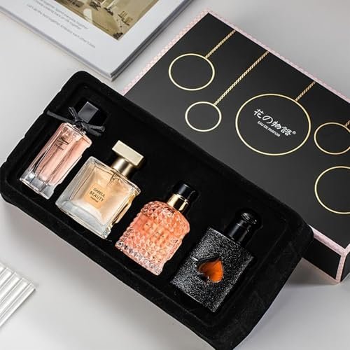 Women's Perfume Set: 4 Floral and Fruity Fragrances in a Gift Box, 105ml Total (3.5oz) - Elegant Scents for Any Occasion Avelisse