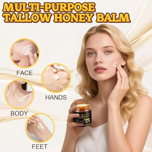 YOURTONE Beef Tallow for Skin with Honey – Grass-Fed Tallow Balm Face Moisturizer for Dry & Sensitive Skin (4.23 oz) - görsel 12