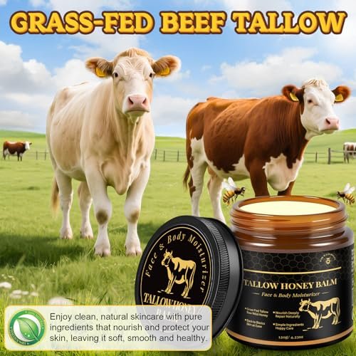 YOURTONE Beef Tallow for Skin with Honey – Grass-Fed Tallow Balm Face Moisturizer for Dry & Sensitive Skin (4.23 oz) - görsel 10