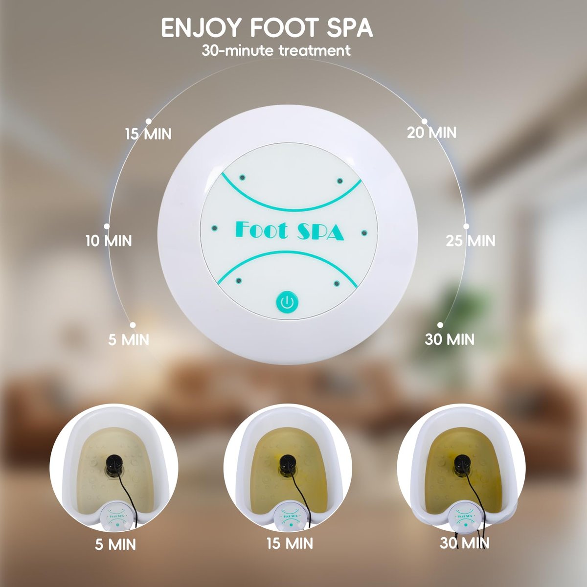 FAHKNS Professional Ionic Foot Detox Machine – Improve Sleep, Relieve Stress & Detox Cleanse with 2 Arrays & 50 Soaking Bags - görsel 7