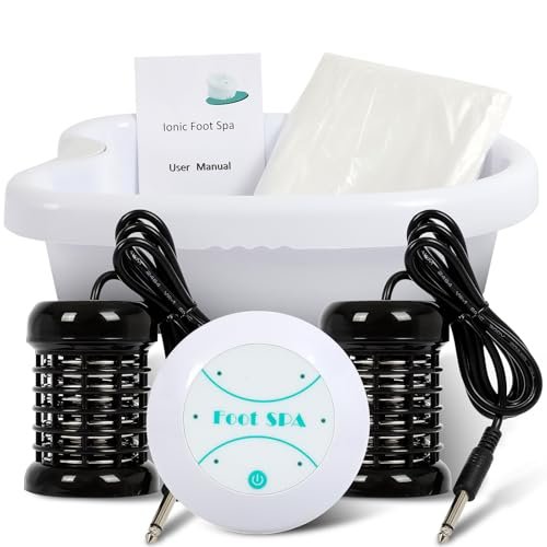 FAHKNS Professional Ionic Foot Detox Machine – Improve Sleep, Relieve Stress & Detox Cleanse with 2 Arrays & 50 Soaking Bags - görsel 2