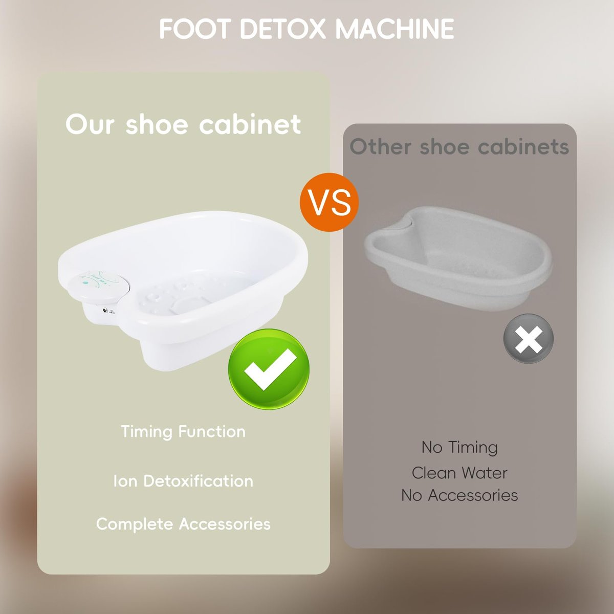 FAHKNS Professional Ionic Foot Detox Machine – Improve Sleep, Relieve Stress & Detox Cleanse with 2 Arrays & 50 Soaking Bags - görsel 9