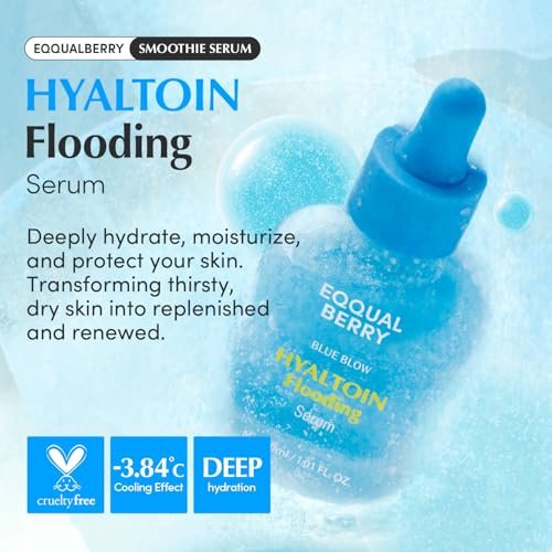 EQQUALBERRY Hyaltoin Flooding Smoothie Serum – Deep Hydrating Korean Skin Care with 11 Hyaluronic Acids, Ectoine & Glacier Water, Barrier-Strengthening with 5 Ceramides, Fresh Glow (1.01oz / 30ml) - görsel 4