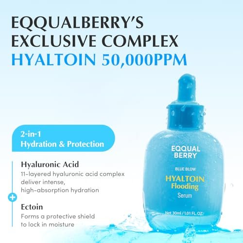 EQQUALBERRY Hyaltoin Flooding Smoothie Serum – Deep Hydrating Korean Skin Care with 11 Hyaluronic Acids, Ectoine & Glacier Water, Barrier-Strengthening with 5 Ceramides, Fresh Glow (1.01oz / 30ml) - görsel 10